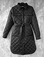 Жіноча демісезонна стьобана куртка сорочка, маломірить, орієнтов.на S та L, див.заміри в описі