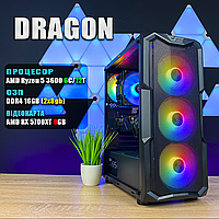 Игровой ПК DRAGON (Ryzen 5 3600, RX 5700 XT 8GB Б/В , DDR4 16GB, SSD M2 NVMe 512GB) от Zona PC