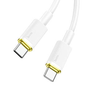 USB-кабель Hoco U109 Type-C to Type-C 100 W (1.2m) білий
