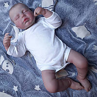Спляча 50 см реалістична лялька Реборн (Reborn) дівчинка, як жива справжня дитина, повністю вініловий пупс з закритими очима
