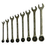 Набір ключів гайкових комбінованих з тріскачкою, 8-19 мм, 8 шт Автотехніка, фото 4