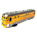 Музичний потяг Локомотивчик, жовтий, TK Group, укр мова, світло, фрази, пісня, пластик, колесо вільного ходу, 24*7*6см (ТК-10244), фото 2