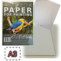 Папір для малювання А3 10 аркушів, 200г/м3 (папір для акварелі, акрилу, гуаші, олівців, пастелі)