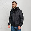Демісезонна чоловіча куртка від виробника 48-58 чорний, фото 4
