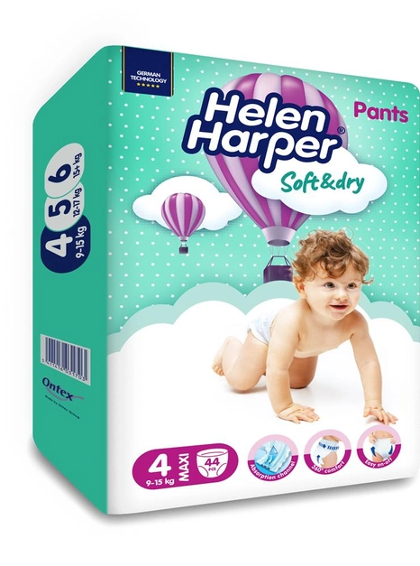 Підгузки-трусики дитячі Helen Harper Soft Dry 4 Maxi (9-15 кг) 44 шт