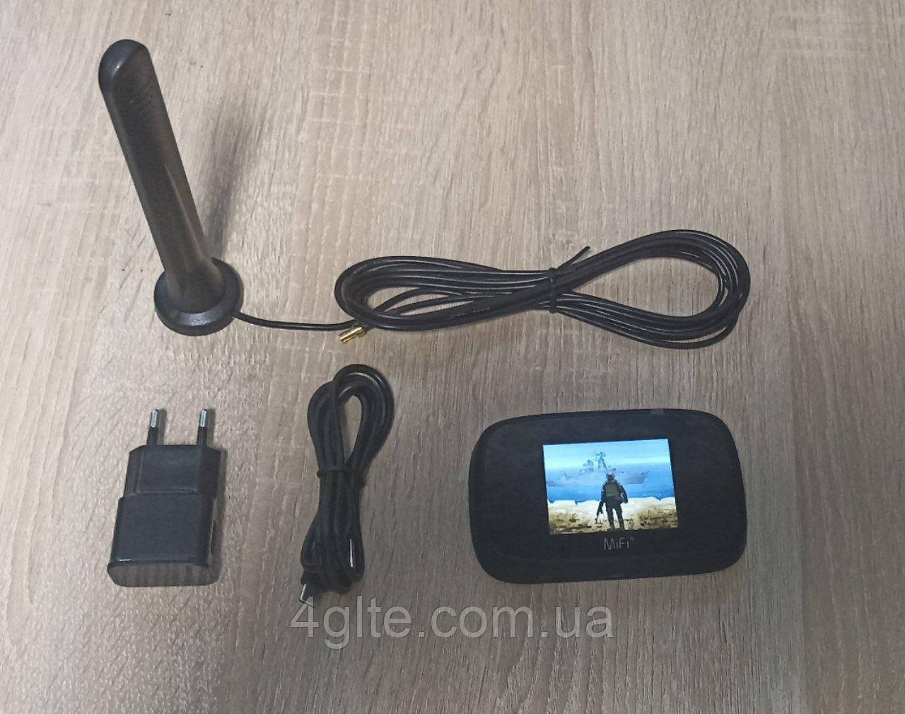 4G Wi-Fi роутер Novetel MiFi7000 UA з широкосмуговою антеною 5G 15 dBi TS-9 на магніті, фото 1