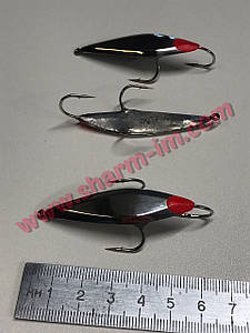 Судакова вивісна блешня Каракатиця Срібло 15 г/80 мм на 3 гачки