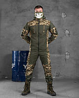 Тактический весенний костюм горка, мужской костюм горка зсу, военный демисезонный костюм пиксель олива