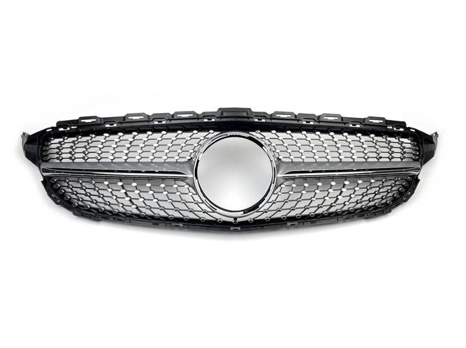 Решітка радіатора Diamond Silver Mercedes C-Class W205 2014-2018 (ID ...