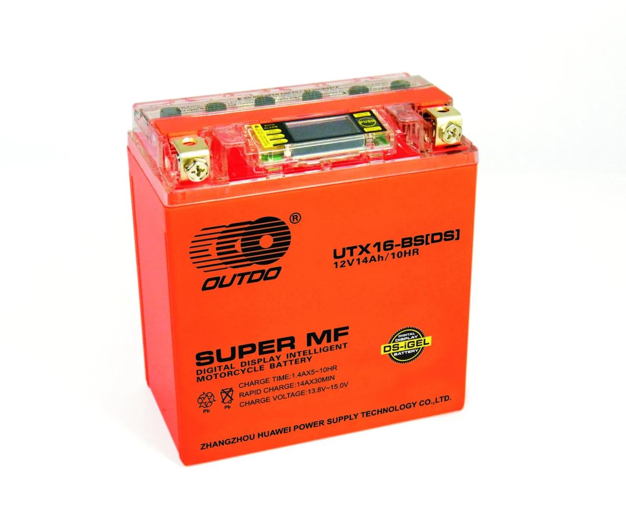 Акумулятор мото GEL 12V 14 Ah (UTX16-BS) L+ OUTDO