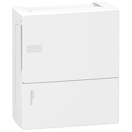 MIP12108 Щит навісний Resi9 Mini Pragma 8 модулів 1 ряд (1х8) білий з білими дверцятами Schneider Electric, фото 1
