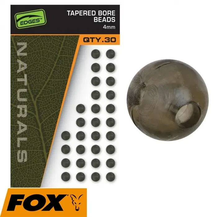 Бусина гумова Fox Egdes Naturals Tapered Bore Beads
4mm