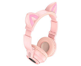 Бездротові Bluetooth навушники Borofone BO18 рожеві, фото 3