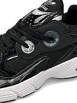 Жіночі кросівки Adidas Astir Originals Black White Взуття Адідас Астір чорно білі замшеві демісезон, фото 3