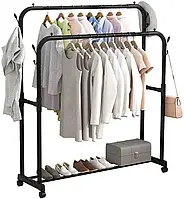 Вішалка для підлоги Drying Rack Multifunction 35 кг з коліщатками, взуттєва полиця пересувна