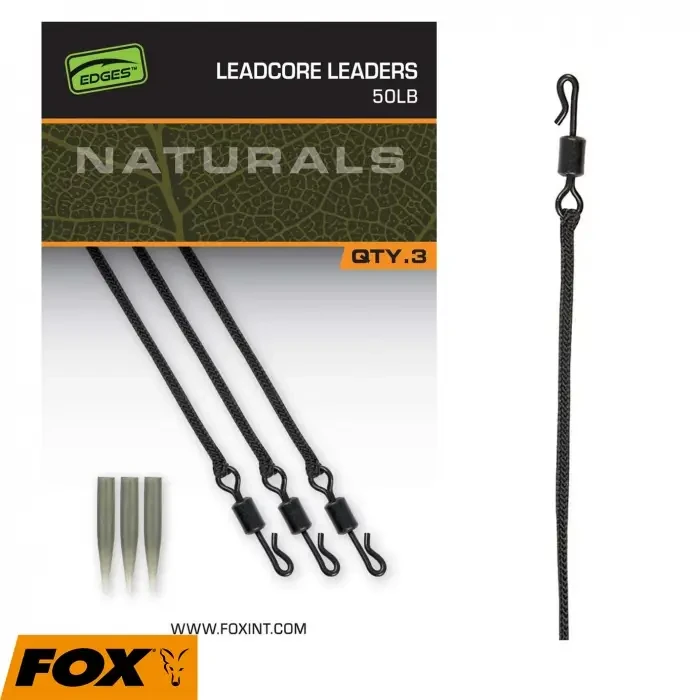 Готовий монтаж Fox Egdes Naturals Leadcore Leaders 75cm 50lb