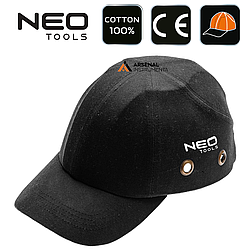 Бейсболка робоча посилена, чорна, Neo Tools (97-590)