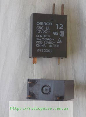 Реле OMRON G5G-1A-12VDC ( G5G-1A , PCK-112D2M ) 12VDC (16A/250VAC) (ID ...