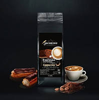 Ароматизированный молотый кофе Jacoffee Espresso со вкусом "Капучино" кофе молотый в мягкой упаковке 225г