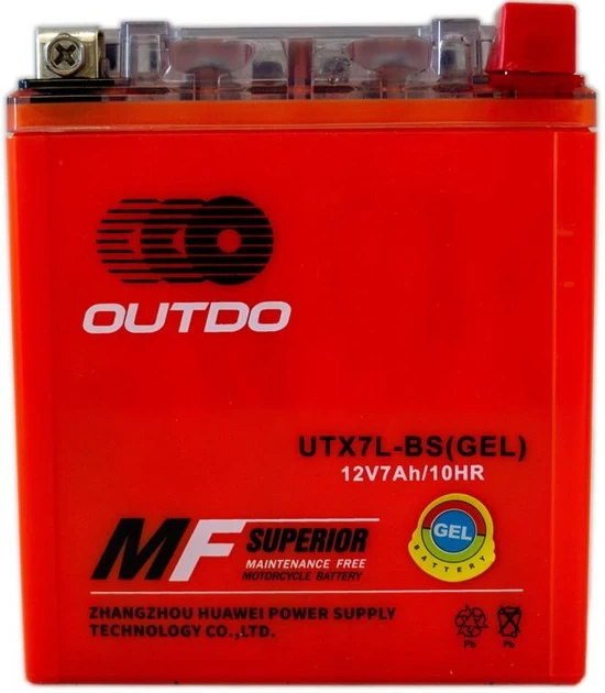Акумулятор мото GEL 12V 7 Ah (UTX7L-BS) 85А OUTDO