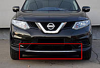 Хром переднего бампера Nissan X-Trail 32 / Rogue 2014-2016