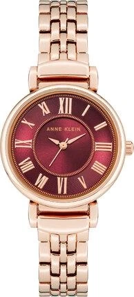 Жіночий Годинник ANNE KLEIN AK/2158BYRG, рожеве золото з бордовим