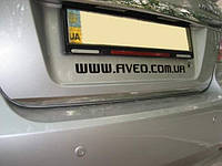 Хром накладка нижней кромки багажника Chevrolet Aveo T250 2006-2012 (нержавеющая сталь)