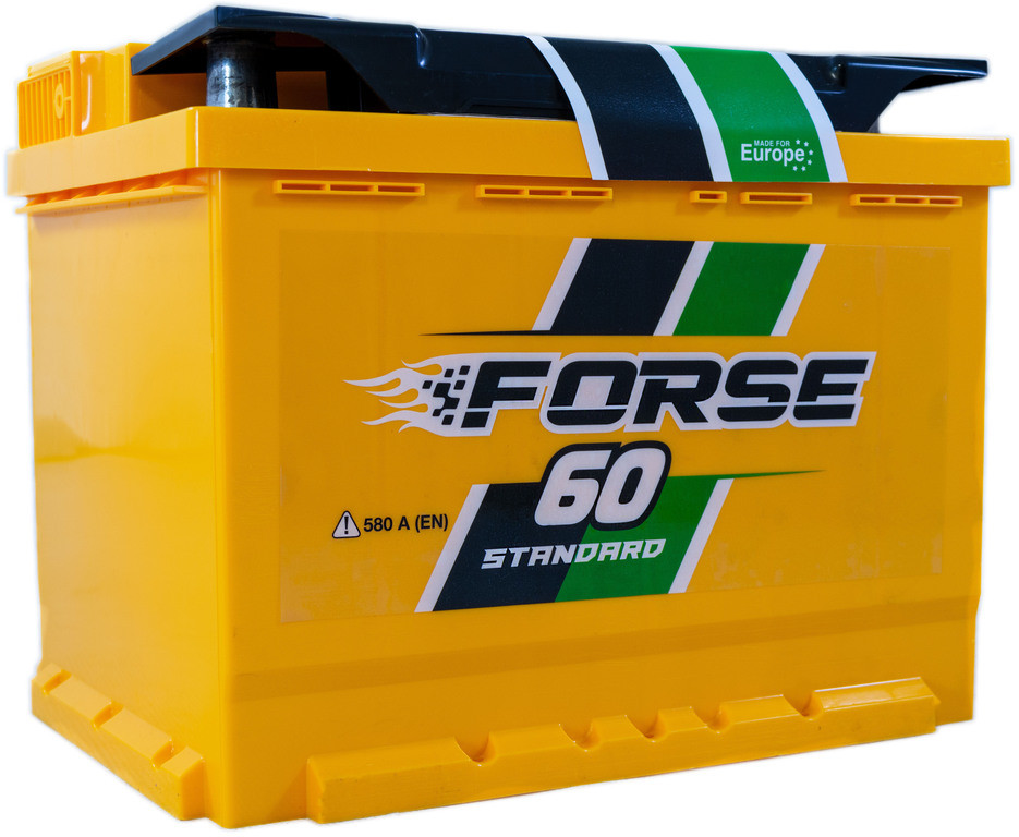 Акумулятор автомобільний FORCE RACING 60 Ah (R+) (580А) STANDART
