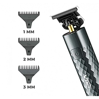 Тор! Профессиональная машинка для стрижки волос, бороды, усов триммер VGR V-077 с насадками и LED экраном