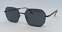 Gucci очки унисекс солнцезащитные черные однотонные в черной металлической оправе