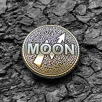 Монета принятия решений "Moon-Scam" мельхиоровая c гравировкой