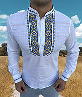 Рубашка мужская вышиванка лен норма