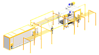 Линия порошковой покраски Butterfly - 2.6 для габаритов цеха: 22 х 6.8м