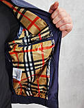 Чоловіча куртка вітровка Burberry H4236 синя, фото 5