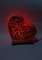 Модель Серце, полезный соляный светильник лампа 100% из соли + ключница в подарок