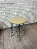 Табурет TEDDY, стілець кухонний, стілець для кухні, металевий табурет із м'яким сидінням, фото 3