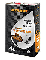 Полностью синтетическое моторное масло для легковых автомобилей Rovas Diesel 5W-40 B4 4л