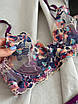 Комплект жіночої білизни з квітковою вишивкою фіолетового кольору, фото 2