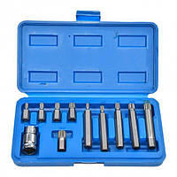 Набір насадки біти SPLINE спеціальні 1/2" 11шт зірочка VOREL-66770