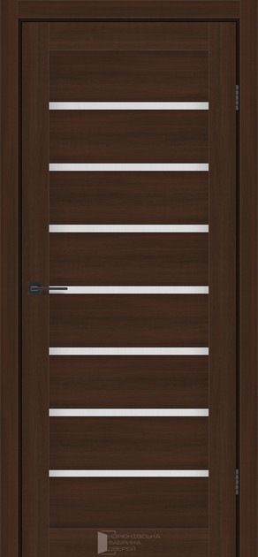 Двері міжкімнатні КФД/ KFD Lira Шимо шоколад (зі склом сатин), фото 1