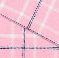 Тканина фланель сорочкова щільна клітка рожева для сорочок сорочок піжам клітина рожева