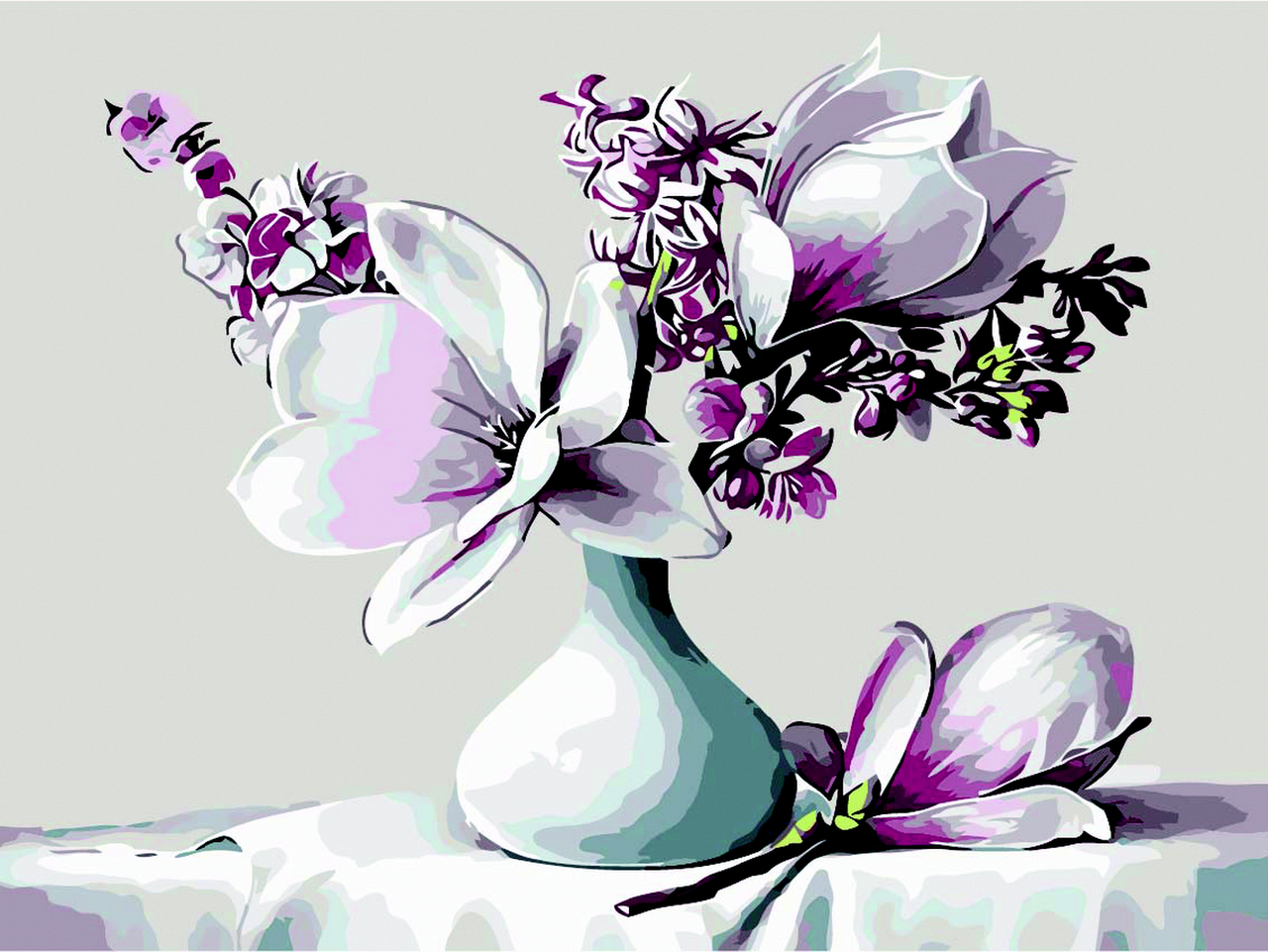 Картина за номерами Магнолія, 40*50, ART Line