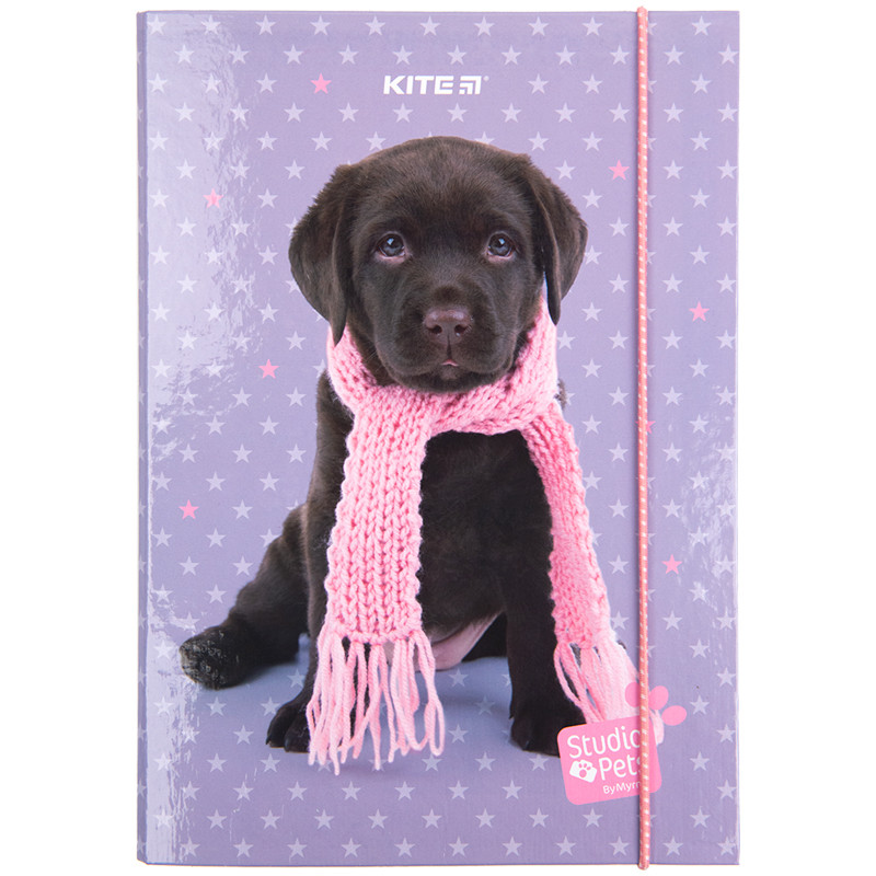 Папка для зошитів на гумці Kite Studio Pets SP23-210, картонна