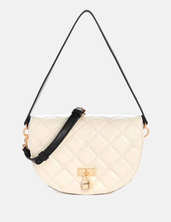 Сумка жіноча через плече Brevard з логотипом Guess VG915921/14490721 бежева, фото 1