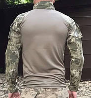 Рубашка мужская военная тактическая с липучками под шевроны ВСУ (ЗСУ) Убакс Турция 6582 S хаки b