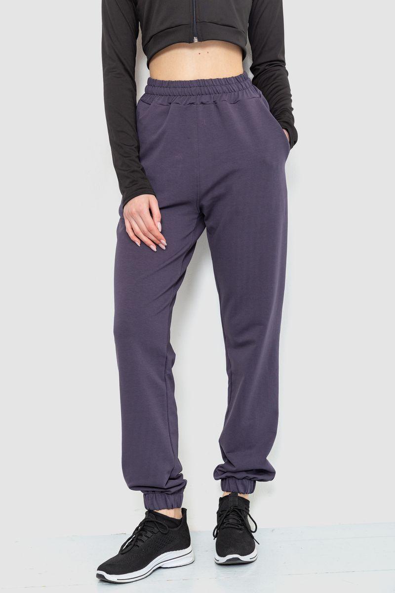 Спорт штани жіночі двонитка, колір темно-сірий, розмір 40-42, 102R292-1