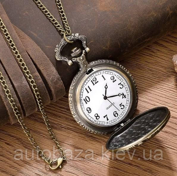 Карманные мужские часы на цепочке Лошади, Карманные часы в античном стиле на цепочке Бронза - фото 6 - id-p2098055160