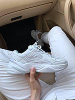 Женские демисезонные кроссовки Nike M2K White (белые) низкие стильные кроссовки N004 Найк тренд