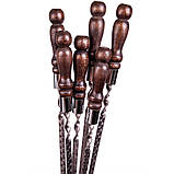 Набір шампурів КОЛЧАН ФІЛІН в шкіряному чохлі, фото 3