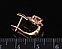 Золоті сережки з фіанітами, англійський замок 000010, фото 2